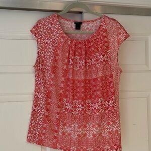 Ann Taylor Sleeveless pink/Peach Top Size L